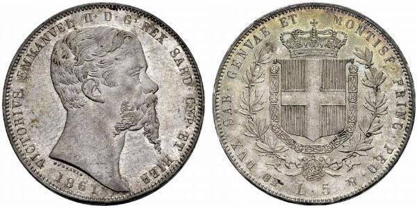 5 Lira 意大利王國 (1861-1946) 銀 维托里奥·埃马努埃莱二世