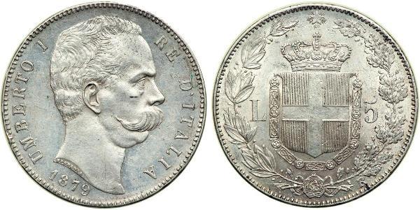 5 Lira 意大利王國 (1861-1946) 銀 Umberto I (1844-1900)