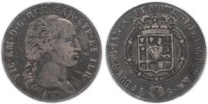 5 Lira 薩丁尼亞王國 (1324 - 1861) 銀 維托里奧·埃馬努埃萊一世