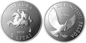 5 Litas Lituanie (1991 - ) Argent 