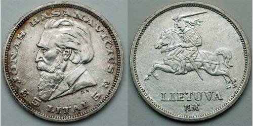 5 Litas Lituanie (1991 - ) Argent 