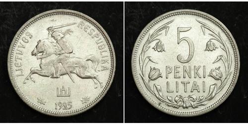 5 Litas Lituania (1991 - ) Argento 