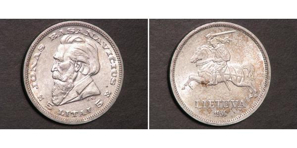 5 Litas Lituania (1991 - ) Argento 