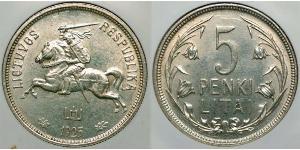 5 Litas Lituania (1991 - ) Plata 