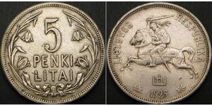 5 Litas Lituania (1991 - ) Plata 