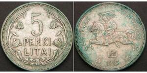 5 Litas Lituania (1991 - ) Plata 