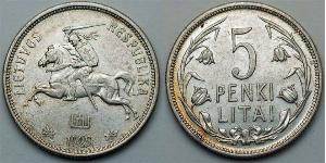 5 Litas Lituania (1991 - ) Plata 