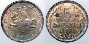 5 Litas Litauen (1991 - ) Silber 