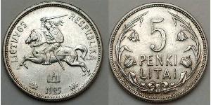 5 Litas Litauen (1991 - ) Silber 