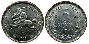 5 Litas Litauen (1991 - ) Silber 
