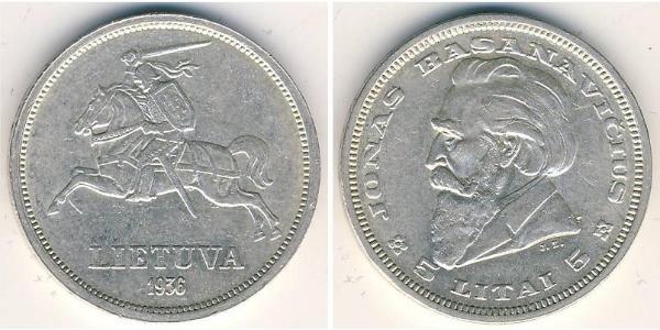 5 Litas Litauen (1991 - ) Silber 