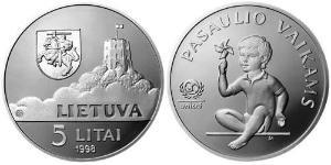 5 Litas Lithuania (1991 - ) Silver 