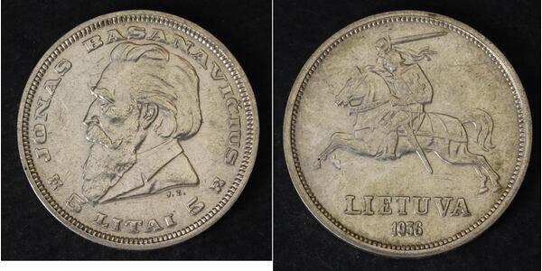 5 Litas Lithuania (1991 - ) Silver 
