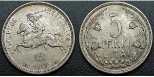 5 Litas Lithuania (1991 - )  