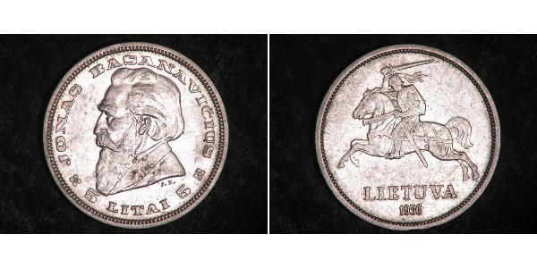 5 Litas 立陶宛 銀 