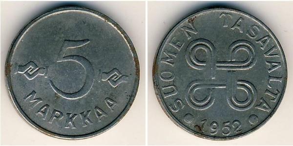 5 Mark Finlandia (1917 - ) Acero 