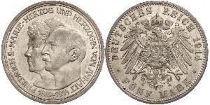 5 Mark Anhalt-Dessau (1603 -1863) Argent Frédéric II d