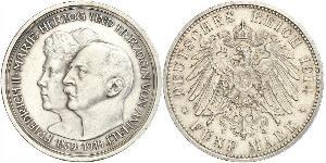 5 Mark Anhalt-Dessau (1603 -1863) Argent Frédéric II d