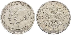 5 Mark Anhalt-Dessau (1603 -1863) Argent Frédéric II d