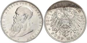 5 Mark Duché de Saxe-Meiningen (1680 - 1918) Argent Georges II de Saxe-Meiningen-Hildburghausen