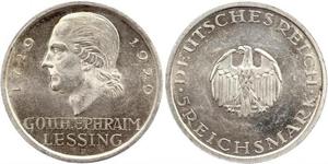 5 Mark Empire allemand (1871-1918) Argent Gotthold Ephraim Lessing