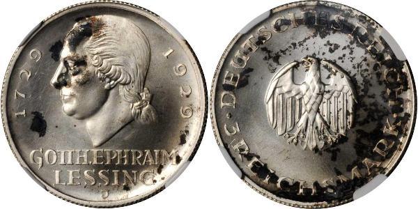 5 Mark Empire allemand (1871-1918) Argent Gotthold Ephraim Lessing