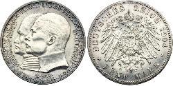 5 Mark Grand-duché de Hesse (1806 - 1918) Argent Ernest-Louis de Hesse (1868 - 1937)
