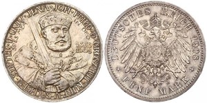 5 Mark Grand-duché de Saxe-Weimar-Eisenach (1809 - 1918) Argent 