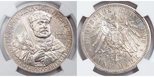 5 Mark Grand-duché de Saxe-Weimar-Eisenach (1809 - 1918) Argent 