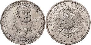 5 Mark Grand-duché de Saxe-Weimar-Eisenach (1809 - 1918) Argent 