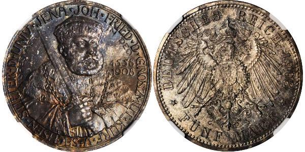 5 Mark Grand-duché de Saxe-Weimar-Eisenach (1809 - 1918) Argent 