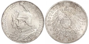 5 Mark Royaume de Prusse (1701-1918) Argent Wilhelm II, German Emperor (1859-1941)