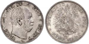 5 Mark Royaume de Prusse (1701-1918) Argent Wilhelm I, German Emperor (1797-1888)