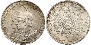 5 Mark Royaume de Prusse (1701-1918) Argent Wilhelm II, German Emperor (1859-1941)