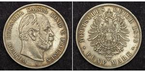 5 Mark Royaume de Prusse (1701-1918) Argent Wilhelm I, German Emperor (1797-1888)