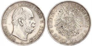 5 Mark Royaume de Prusse (1701-1918) Argent Wilhelm I, German Emperor (1797-1888)