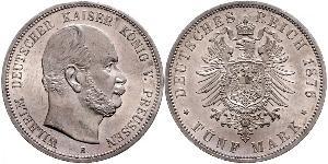 5 Mark Royaume de Prusse (1701-1918) Argent Wilhelm I, German Emperor (1797-1888)