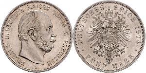 5 Mark Royaume de Prusse (1701-1918) Argent Wilhelm I, German Emperor (1797-1888)