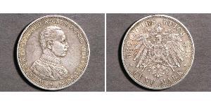 5 Mark Royaume de Prusse (1701-1918) Argent Wilhelm II, German Emperor (1859-1941)