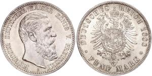 5 Mark Royaume de Prusse (1701-1918) Argent Frédéric III (Empire allemand) (1831-1888)