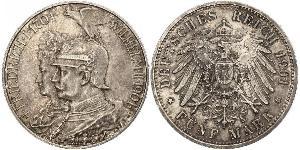 5 Mark Royaume de Prusse (1701-1918) Argent Wilhelm II, German Emperor (1859-1941)