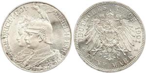 5 Mark Royaume de Prusse (1701-1918) Argent Wilhelm II, German Emperor (1859-1941)