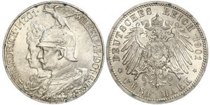 5 Mark Royaume de Prusse (1701-1918) Argent Wilhelm II, German Emperor (1859-1941)