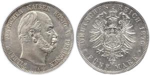 5 Mark Royaume de Prusse (1701-1918) Argent Wilhelm I, German Emperor (1797-1888)