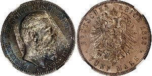 5 Mark Royaume de Prusse (1701-1918) Argent Frédéric III (Empire allemand) (1831-1888)