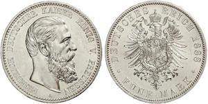 5 Mark Royaume de Prusse (1701-1918) Argent Frédéric III (Empire allemand) (1831-1888)