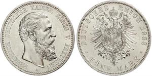 5 Mark Royaume de Prusse (1701-1918) Argent Frédéric III (Empire allemand) (1831-1888)