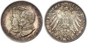 5 Mark Royaume de Saxe (1806 - 1918) Argent Frédéric-Auguste III de Saxe (1865-1932)