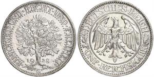 5 Mark République de Weimar (1918-1933) / Allemagne Argent 