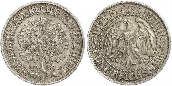 5 Mark République de Weimar (1918-1933) / Allemagne Argent 